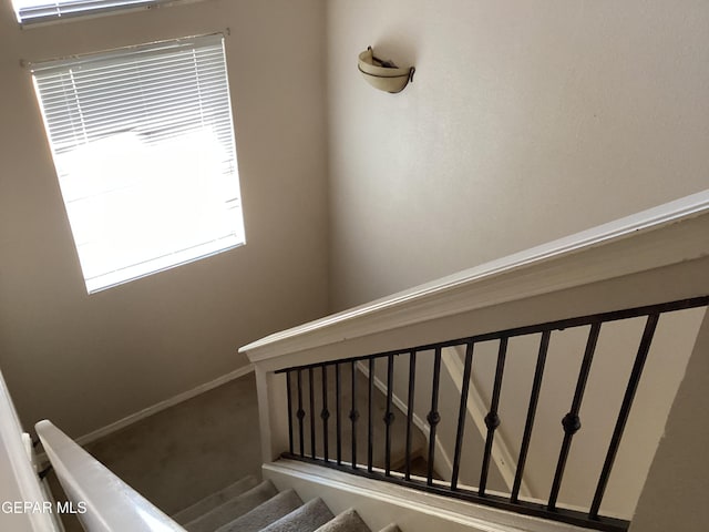 12933 Hidden Grove Dr, El Paso, TX 79938 - staircase with baseboards and carpet
