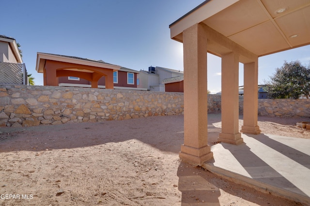 view of yard with a patio area