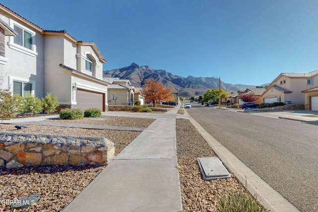 view of street featuring a mountain view