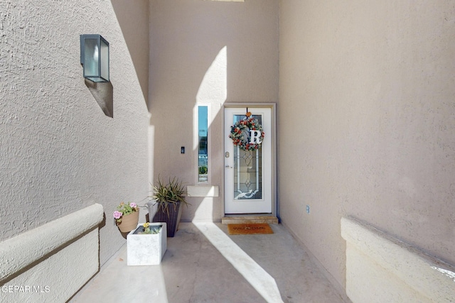 view of doorway to property