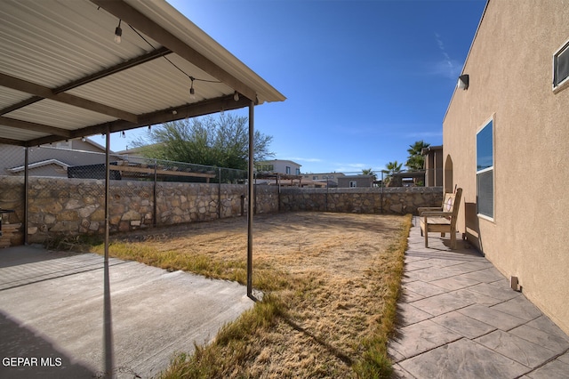 view of yard featuring a patio