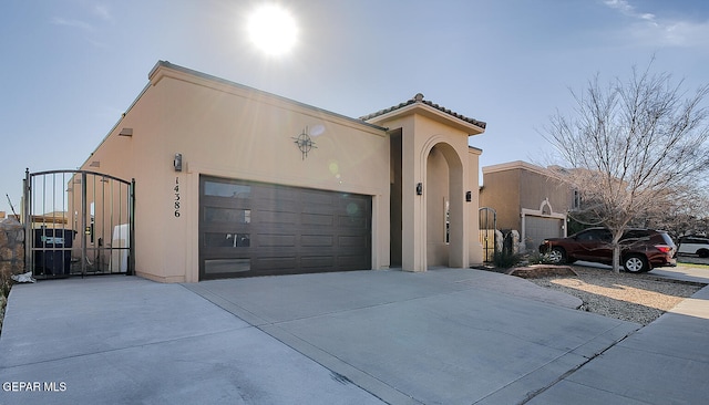 view of front of home featuring a garage