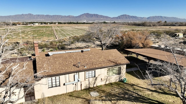 bird's eye view with a mountain view