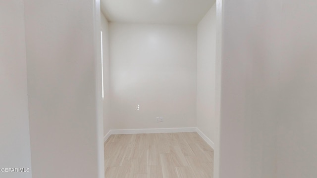 empty room featuring light hardwood / wood-style floors