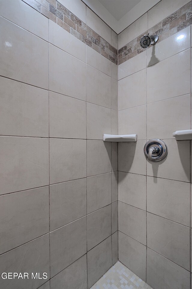 bathroom with tiled shower