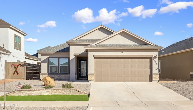 view of front of home featuring a garage