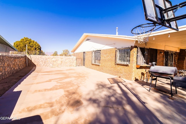 view of patio / terrace featuring a grill