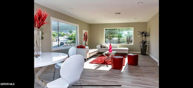 interior space featuring light hardwood / wood-style flooring