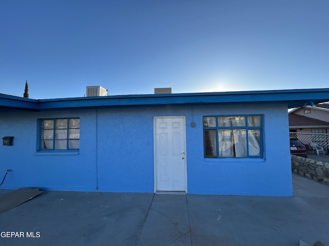 view of front of home with a patio area