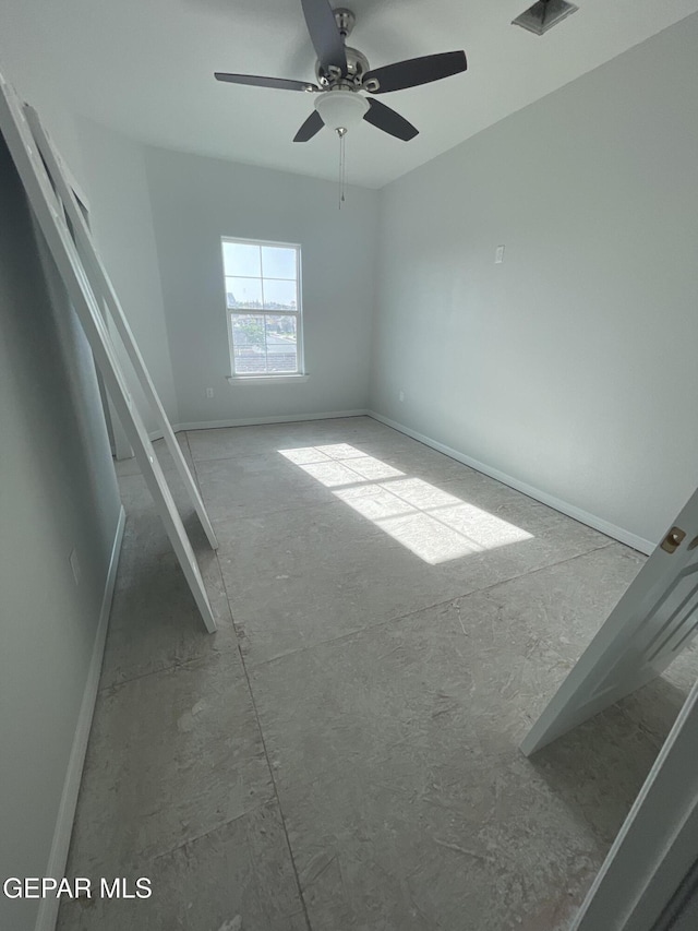 12498 Paseo Azul Dr, El Paso, TX 79928 - spare room with baseboards and a ceiling fan
