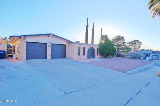 view of front of home featuring a garage