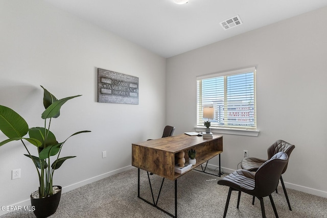 office area with carpet floors