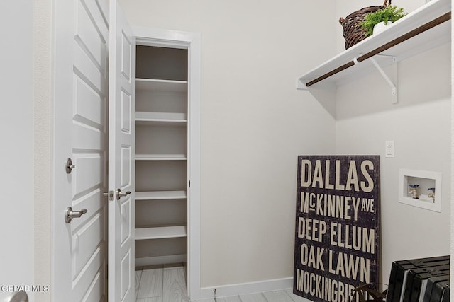 laundry room with hookup for a washing machine