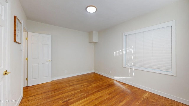 empty room featuring light hardwood / wood-style flooring