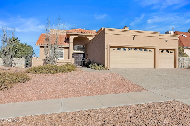 view of front of home featuring a garage