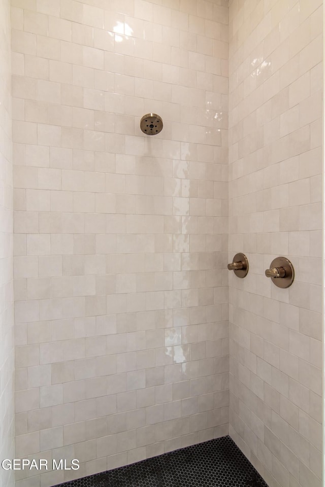 bathroom featuring a tile shower