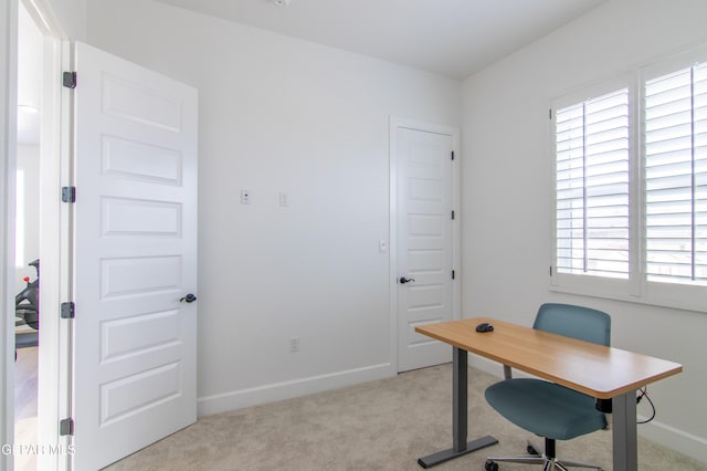 view of carpeted office