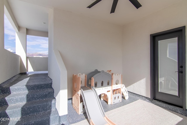 view of patio / terrace with ceiling fan