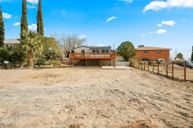 exterior space featuring a deck