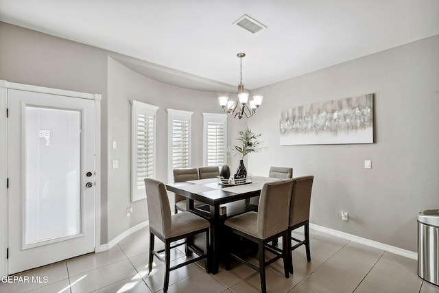 7828 Enchanted View Dr, El Paso, TX 79911 - dining area featuring a chandelier and light tile patterned floors