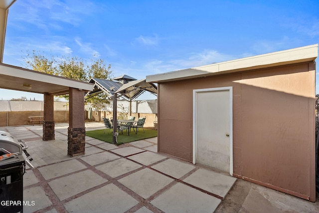 view of patio with grilling area