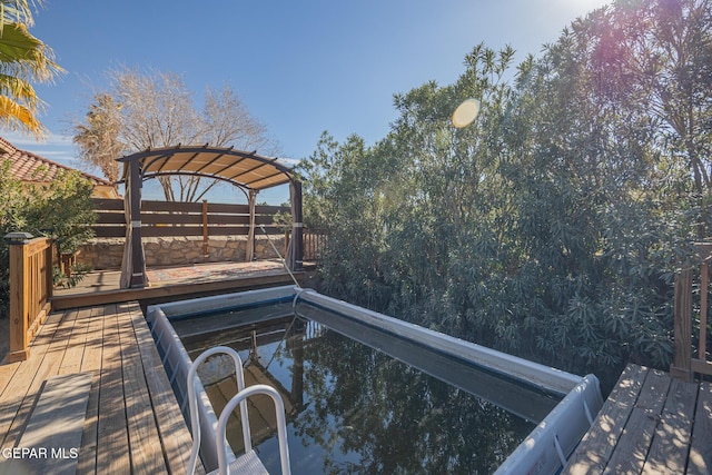 view of wooden deck