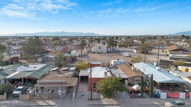 bird's eye view with a mountain view