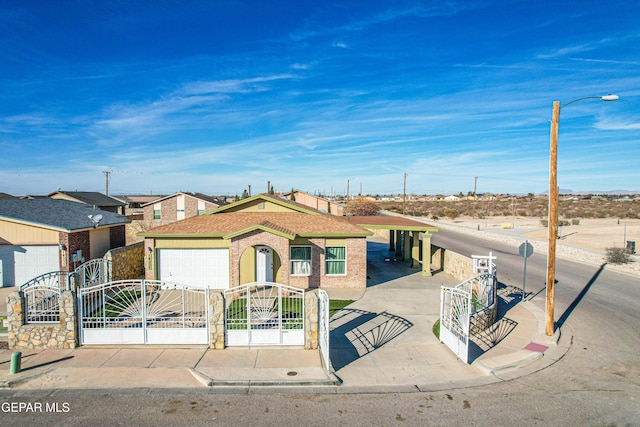 view of front of home with a garage