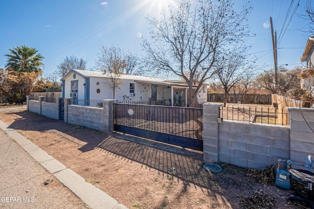 view of single story home