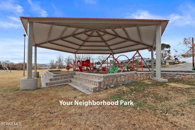 view of home's community with a playground