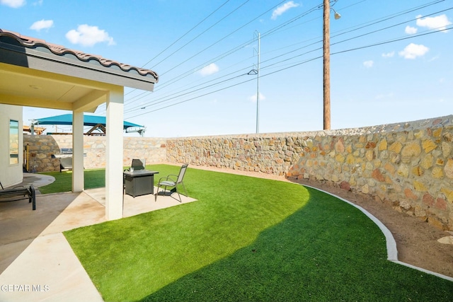 view of yard featuring a patio area