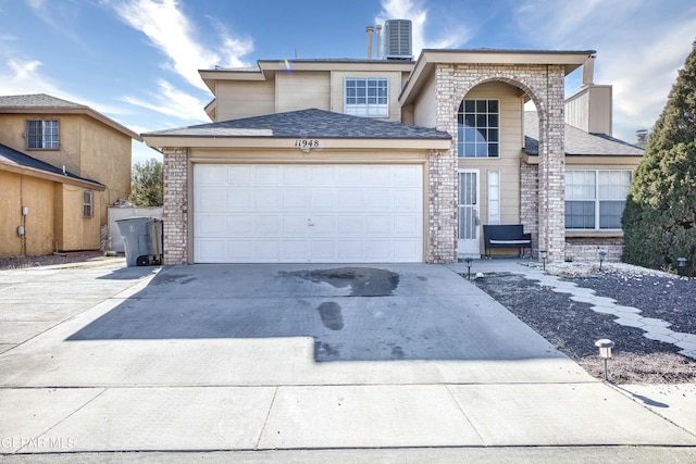 view of front of home with central AC unit