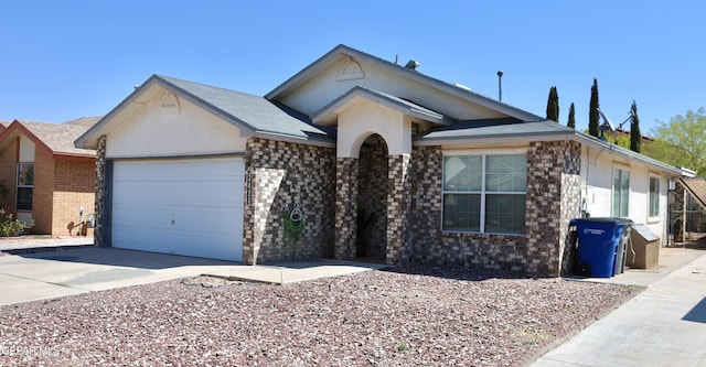 ranch-style home with a garage