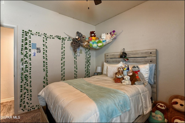 view of carpeted bedroom