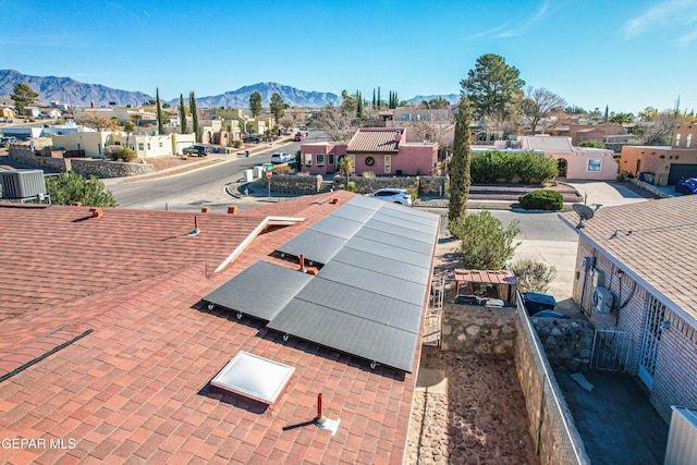 exterior space featuring a mountain view