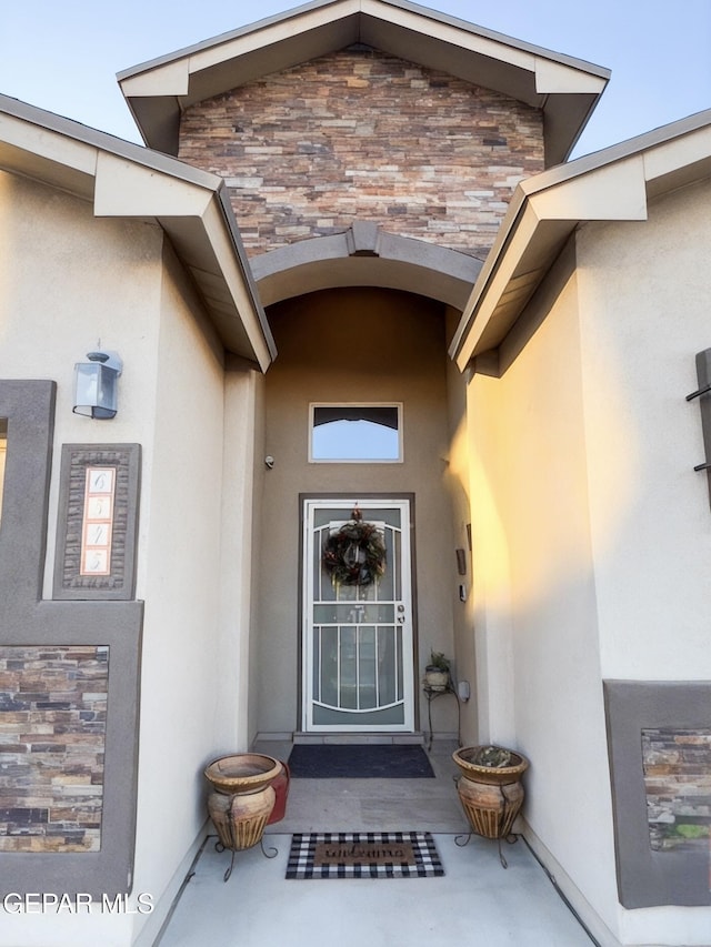 view of doorway to property