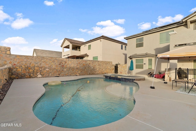 view of pool with a patio area