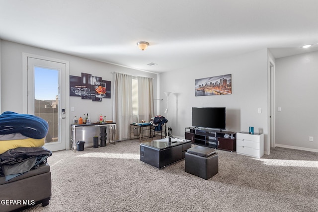 view of carpeted living room