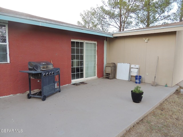 view of patio / terrace with a grill