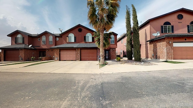 view of property with a garage