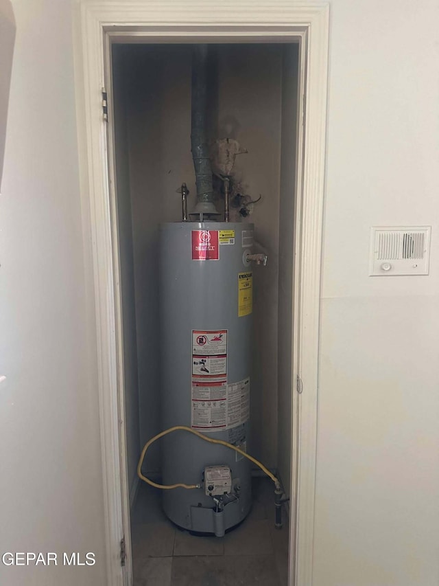 utilities featuring gas water heater