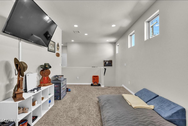 interior space with carpet floors