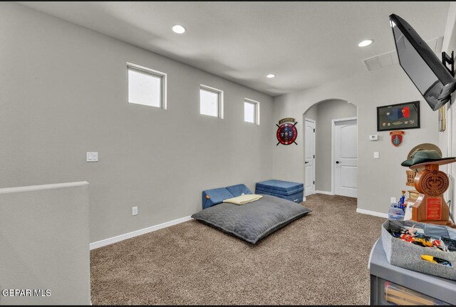 view of carpeted bedroom