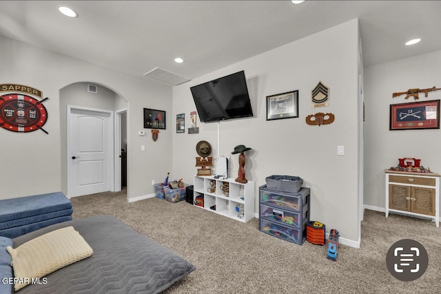 view of carpeted living room