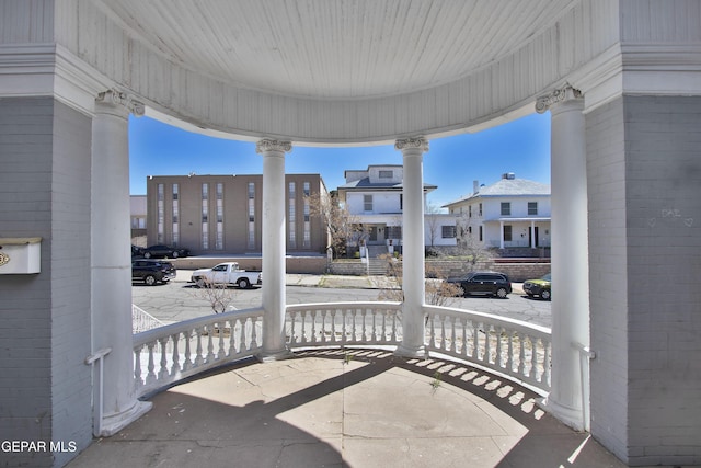 view of patio with a porch