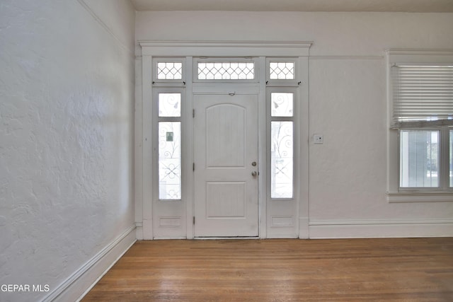 entrance foyer with hardwood / wood-style flooring