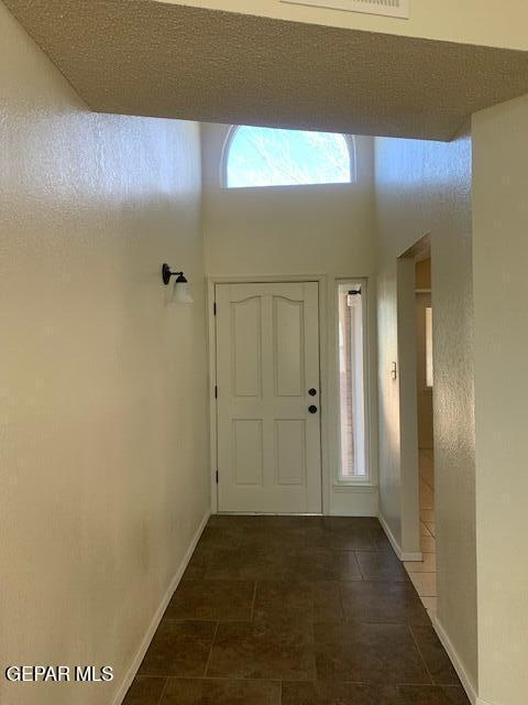 entryway with a towering ceiling