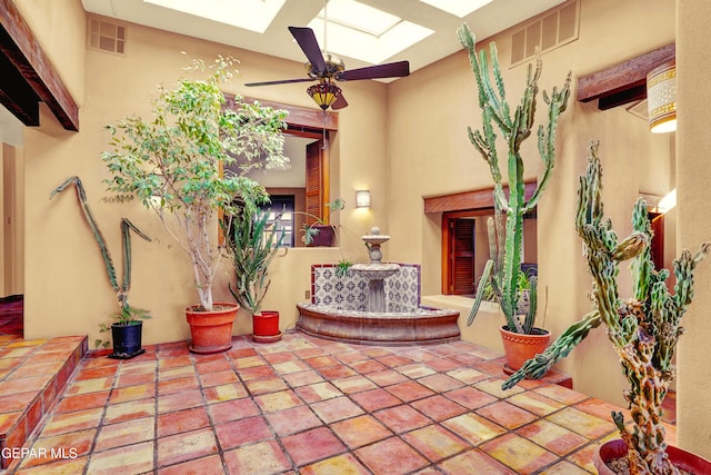 view of patio / terrace with ceiling fan