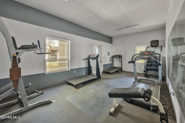 view of workout area