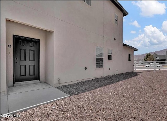 exterior space with a mountain view